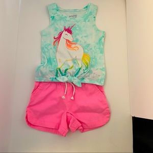 0027 - NWT Little girls short set